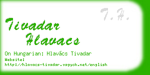 tivadar hlavacs business card