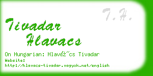 tivadar hlavacs business card